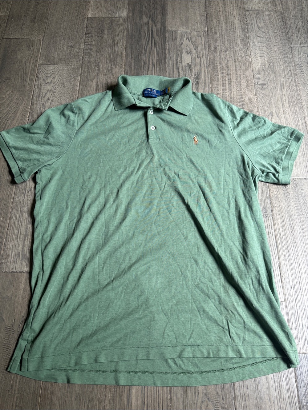 Polo Ralph Lauren | Heather Green Pony Casual Preppy Polo Tshirt Large
